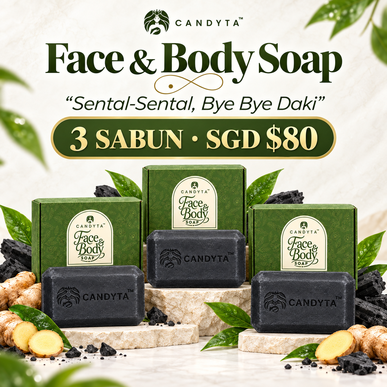 Pakej 3 Body Soap Candyta