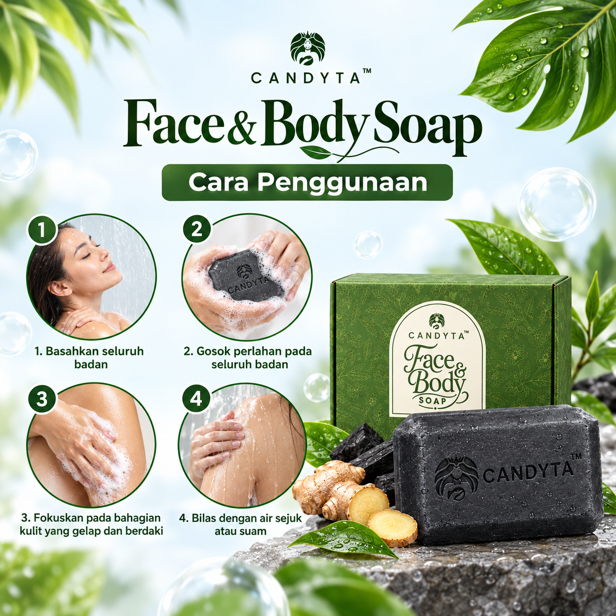 Cara menggunakan Candyta Body Soap